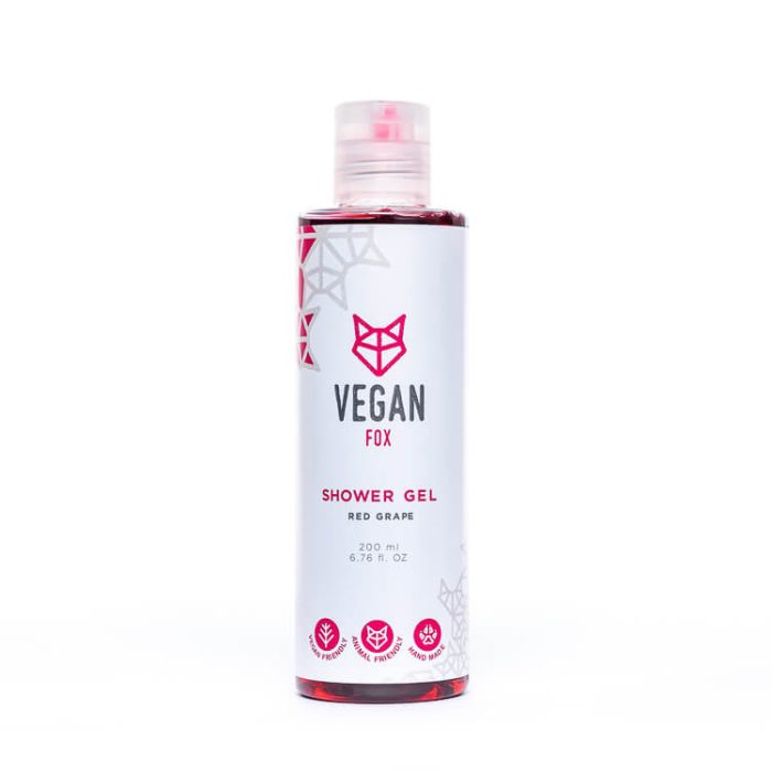 Red grape shower gel vegan fox hand made